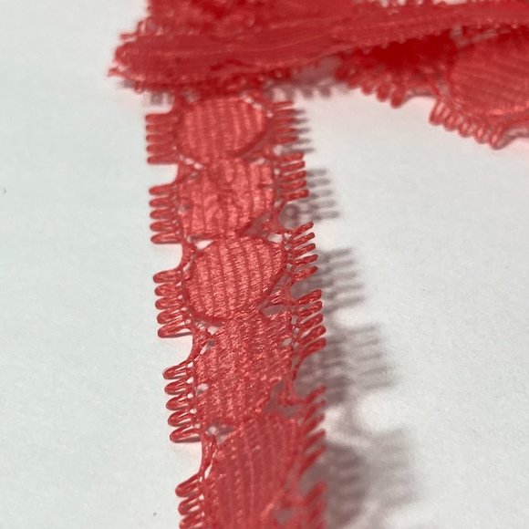 Coral Petite Lace Trim 12 Rolls Offray Crafts Scrapbook Card Making Gift 7/16" - Picture 14 of 14